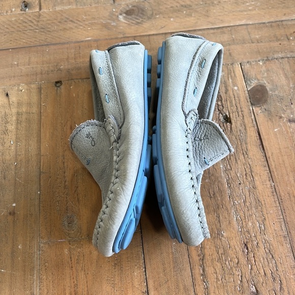 Jacadi Gray Leather moccasins - Picture 7 of 9